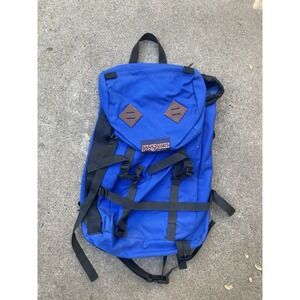 Vintage 90s Jansport Backpack Blue Made in USA Hiking Outdoors